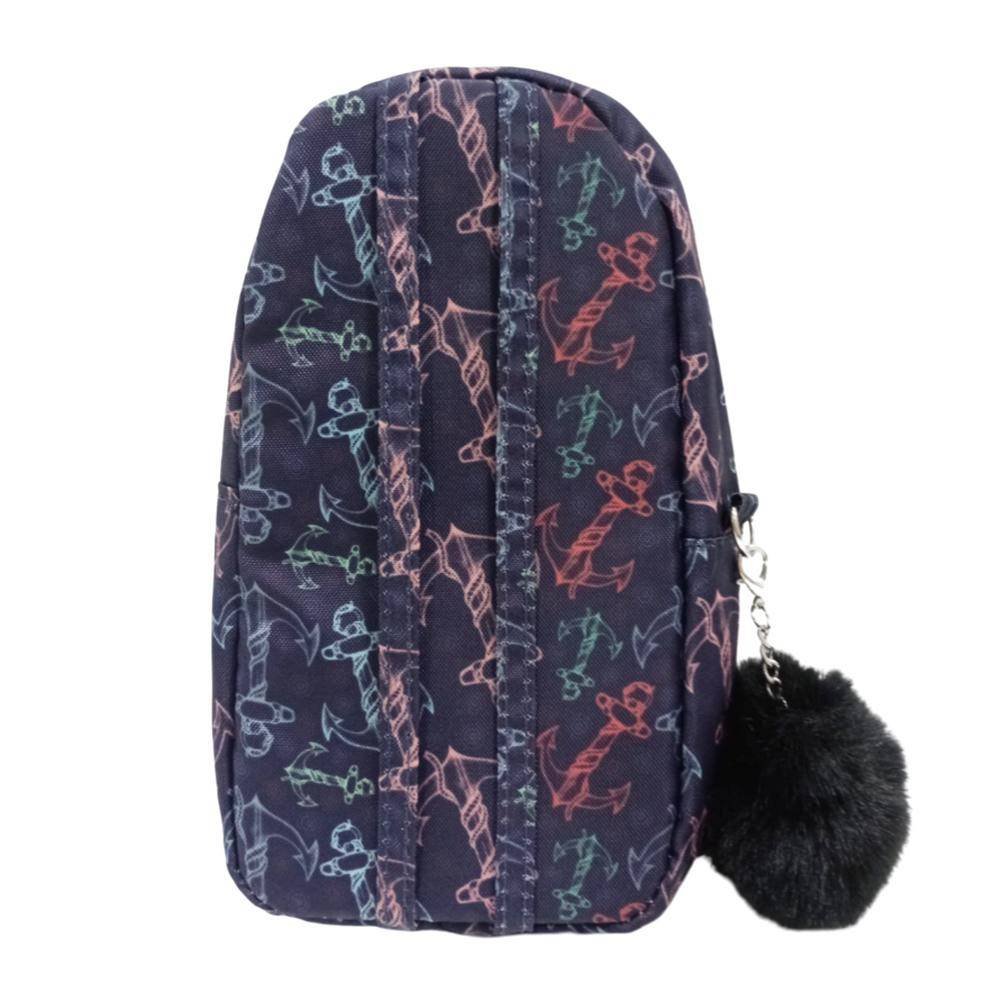 Estojo Escolar Daterra Mini Mochila Com Alca Ancora Preto - Imagem 2