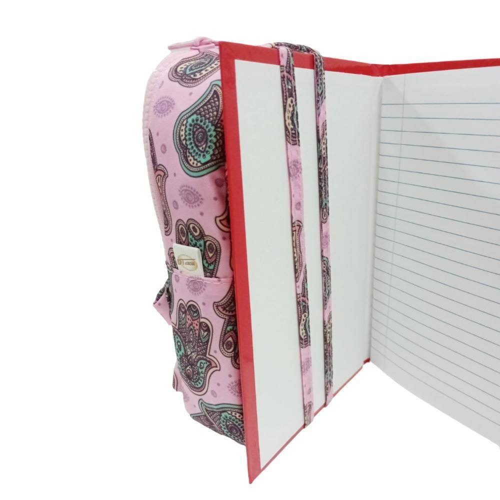 Estojo Escolar Daterra Mini Mochila Com Alca Geruza Rosa - Imagem 3