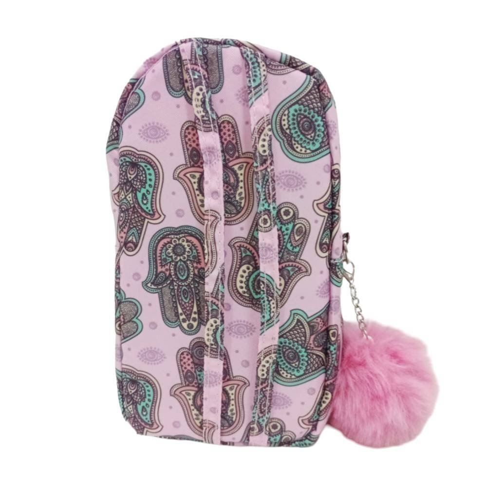 Estojo Escolar Daterra Mini Mochila Com Alca Geruza Rosa - Imagem 2
