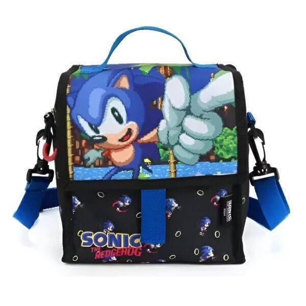 Kit Mochila De Rodinha Com Alca Sonic +Lancheira +Estojo - Imagem 7