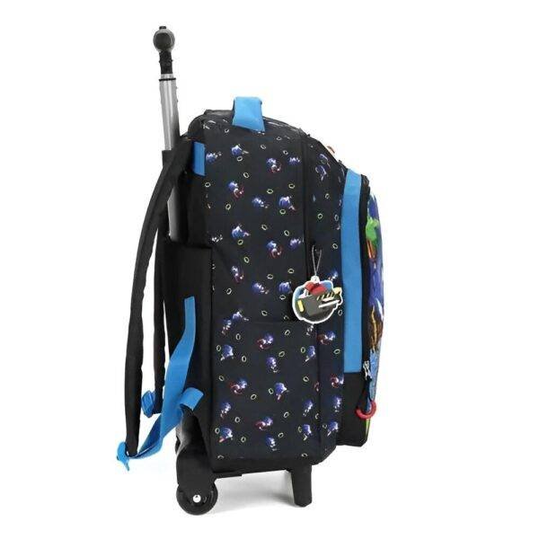 Kit Mochila De Rodinha Com Alca Sonic +Lancheira +Estojo - Imagem 3