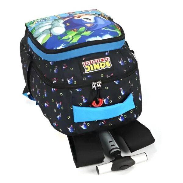 Kit Mochila De Rodinha Com Alca Sonic +Lancheira +Estojo - Imagem 5