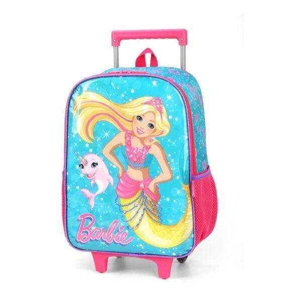 Kit Mochila de Rodinha e Costas Barbie Sereia + Lancheira - Image 2