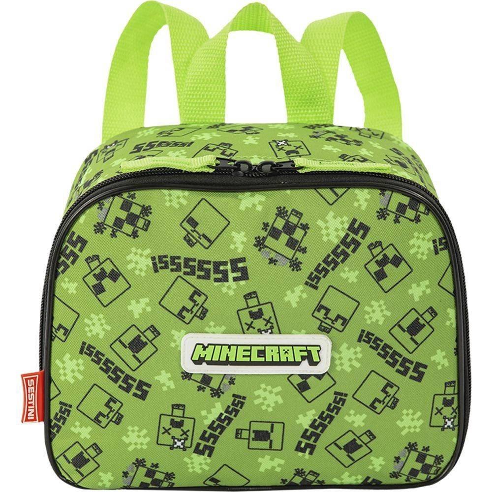 Lancheira Termica Infantil Minecraft M Plus Creeper Colorido