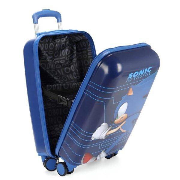Mala De Viagem Bordo Infantil Giro 360 Sonic Tamanho P - Imagem 4