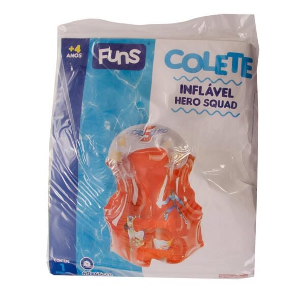 Colete Inflavel Infantil Hero Squad Funs Azul Wellmix - Imagem 3