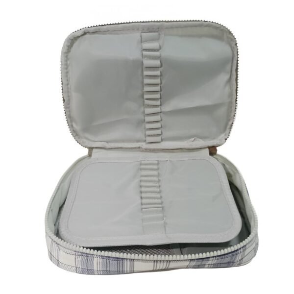 Estojo Box Daterra Case Xadrez Com Bolso QD LT Azul - Imagem 3
