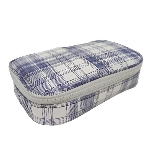 Estojo Box Daterra Case Xadrez Com Bolso QD LT Azul - Imagem 2