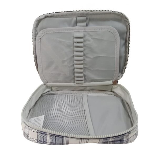 Estojo Box Daterra Case Xadrez Com Bolso QD LT Azul - Imagem 4