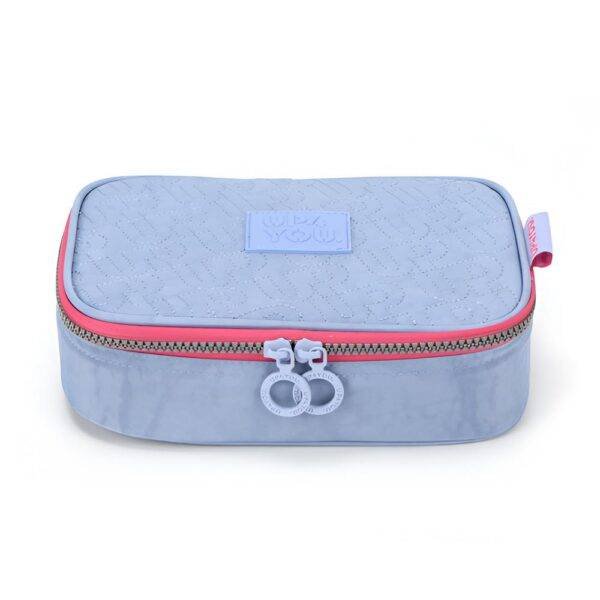 Estojo Escolar Box UP4YOU Matelasse Azul Claro Luxcel - Imagem 3