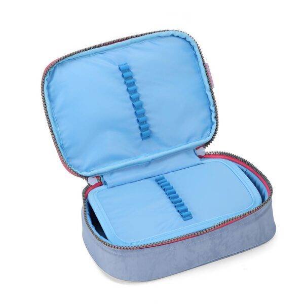 Estojo Escolar Box UP4YOU Matelasse Azul Claro Luxcel - Imagem 4