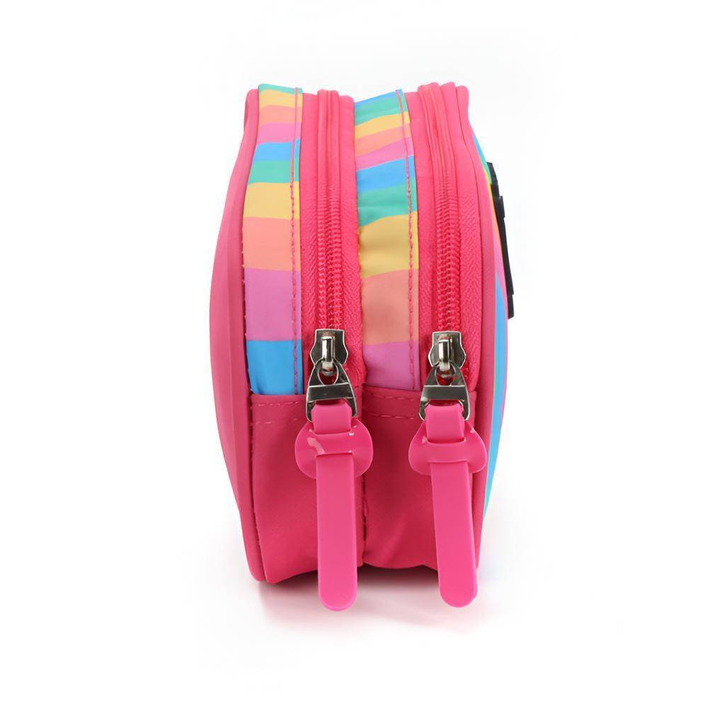 Estojo Escolar Luxcel Duplo Meninas Super Poderosas Rosa - Imagem 3