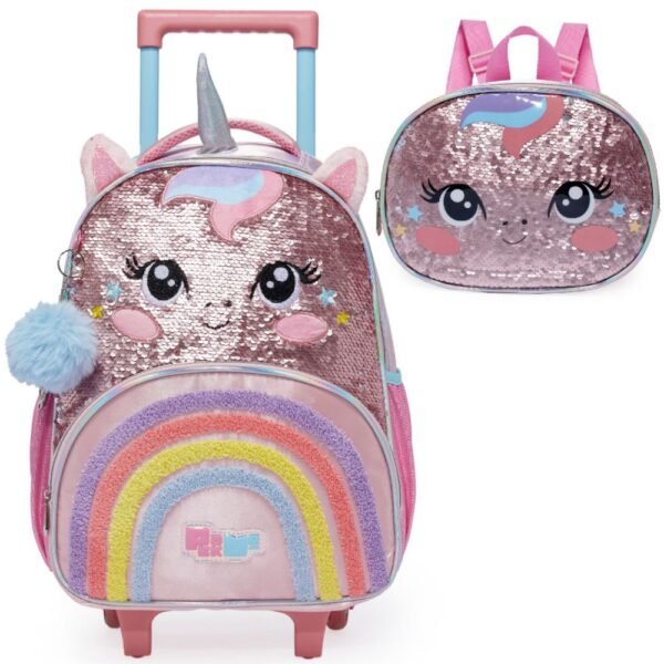 Kit Mochila de Rodinha Infantil Pack Me Sweet Uni +Lancheira