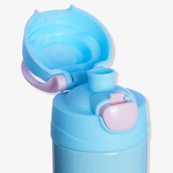 Garrafa Termica Stitch e Angel Top Handle Com Adesivo 500 ML - Imagem 3
