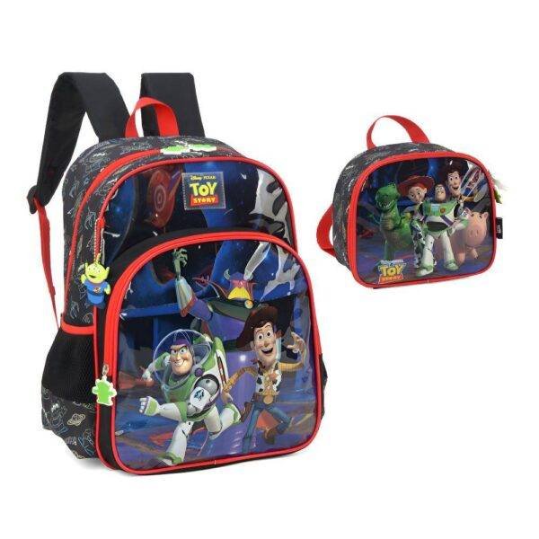 Kit Mochila De Costas Toy Story + Lancheira Preto Luxcel