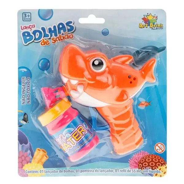 Lanca Bolhas De Sabao Tubarao Art Brink Sortido - Imagem 4