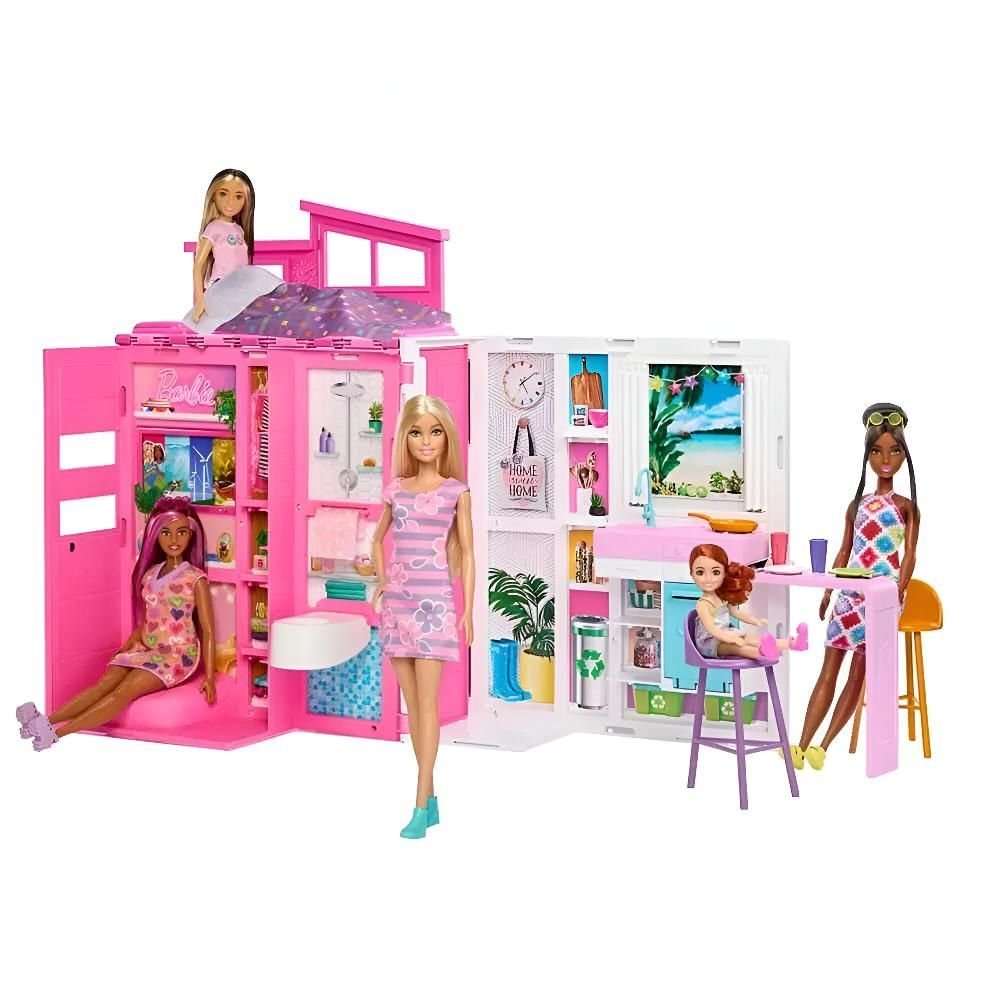 Barbie Casa Estate Glam Dobravel Com Boneca Mattel - Imagem 2