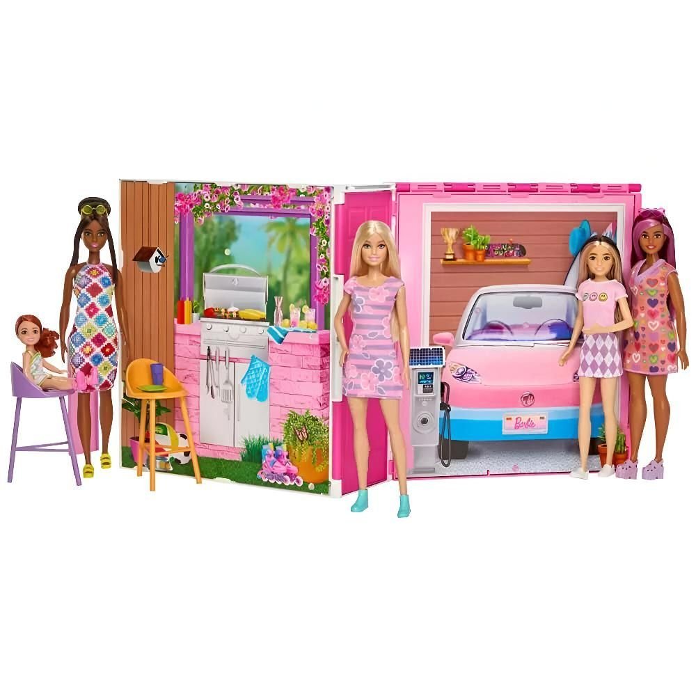 Barbie Casa Estate Glam Dobravel Com Boneca Mattel - Imagem 4