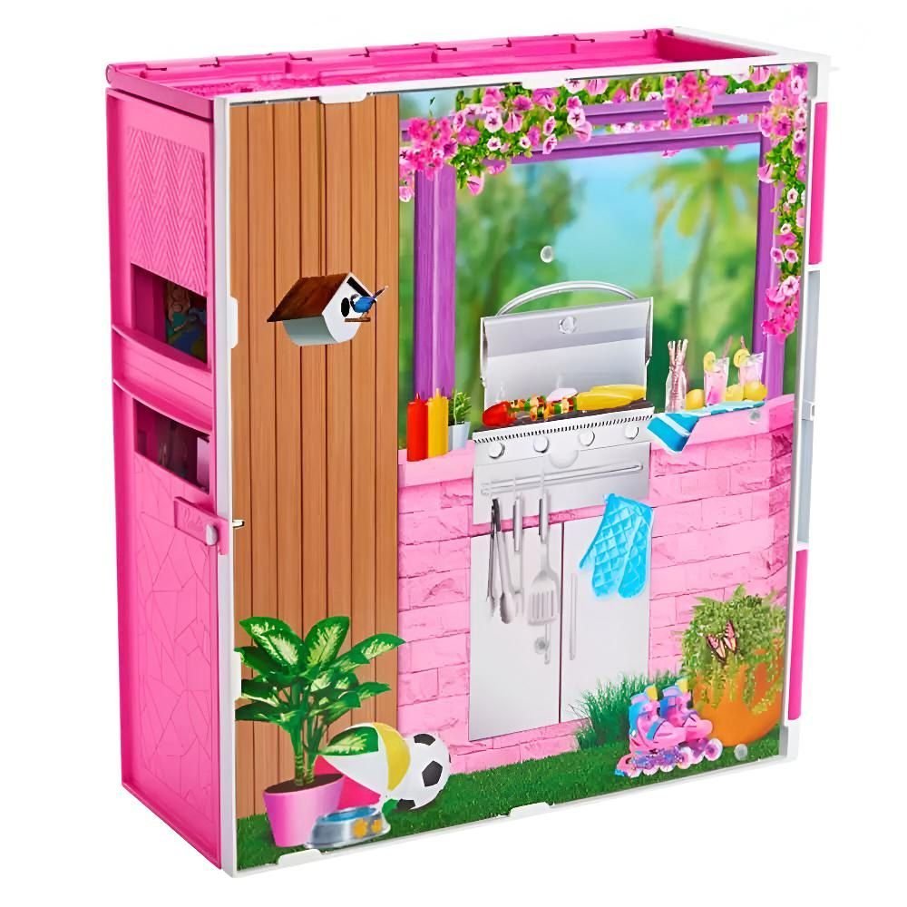 Barbie Casa Estate Glam Dobravel Com Boneca Mattel - Imagem 5