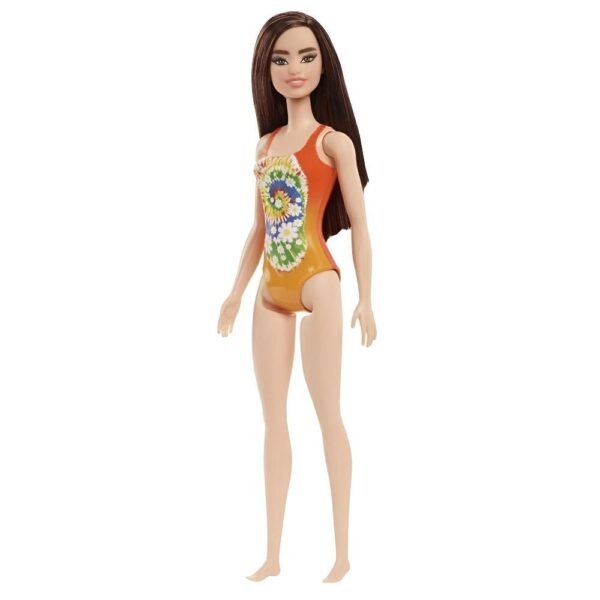 Boneca Barbie Fashion Praiana Cabelo Castanho Maio Laranja - Imagem 2