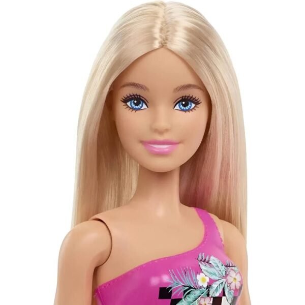Boneca Barbie Fashion Praiana Loira Maio Rosa Mattel - Imagem 3