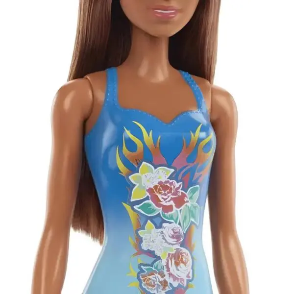 Boneca Barbie Fashion Praiana Morena Maio Azul Mattel - Imagem 4