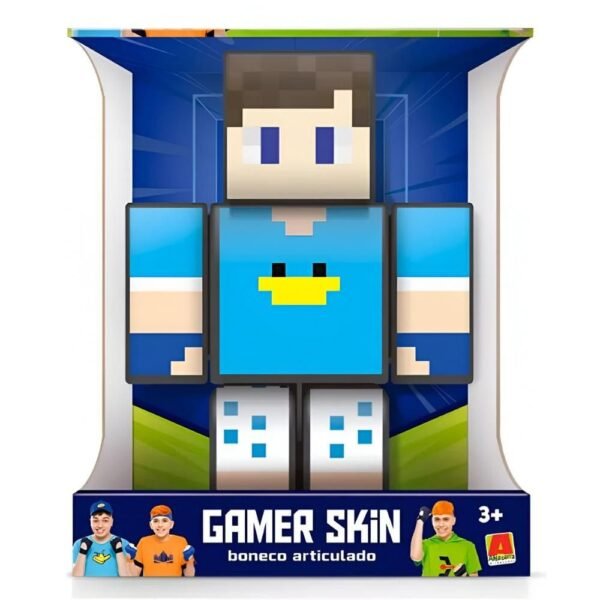 Boneco Beto Gamer 25cm Familia Arqueira Gamer Skin Algazarra - Imagem 3