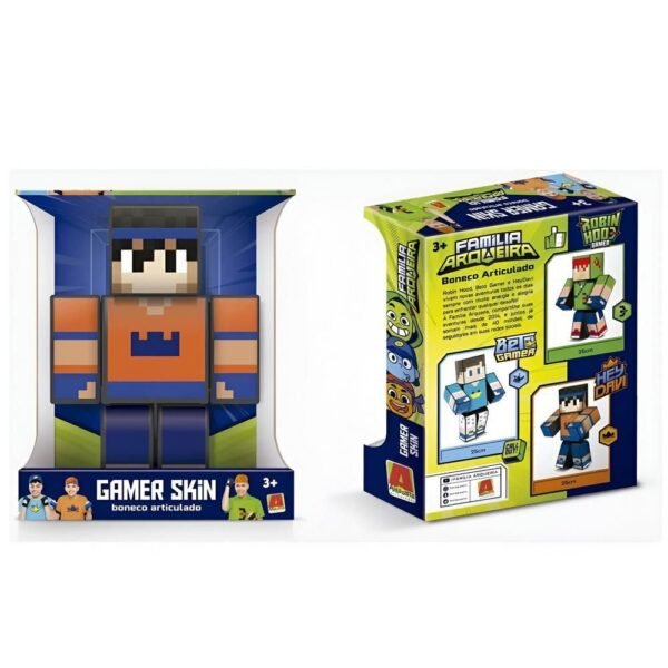 Boneco Hey Davi 25cm Familia Arqueira Gamer Skin Algazarra - Imagem 4