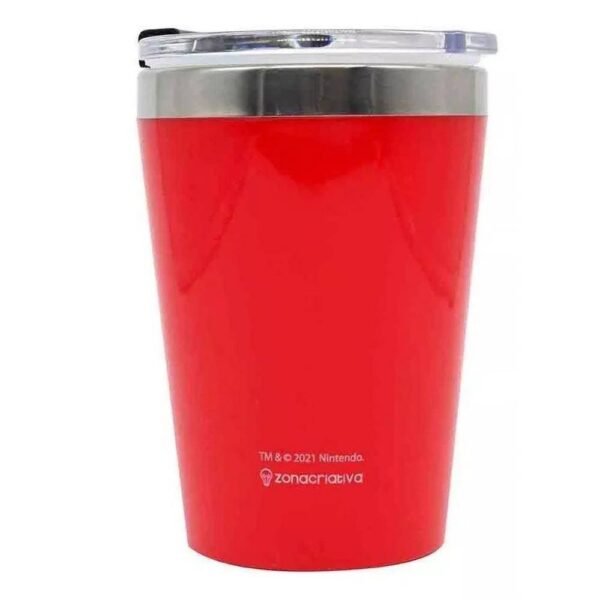 Copo Viagem Super Mario Snap 300Ml Mushroom Red ZonaCriativa - Imagem 2