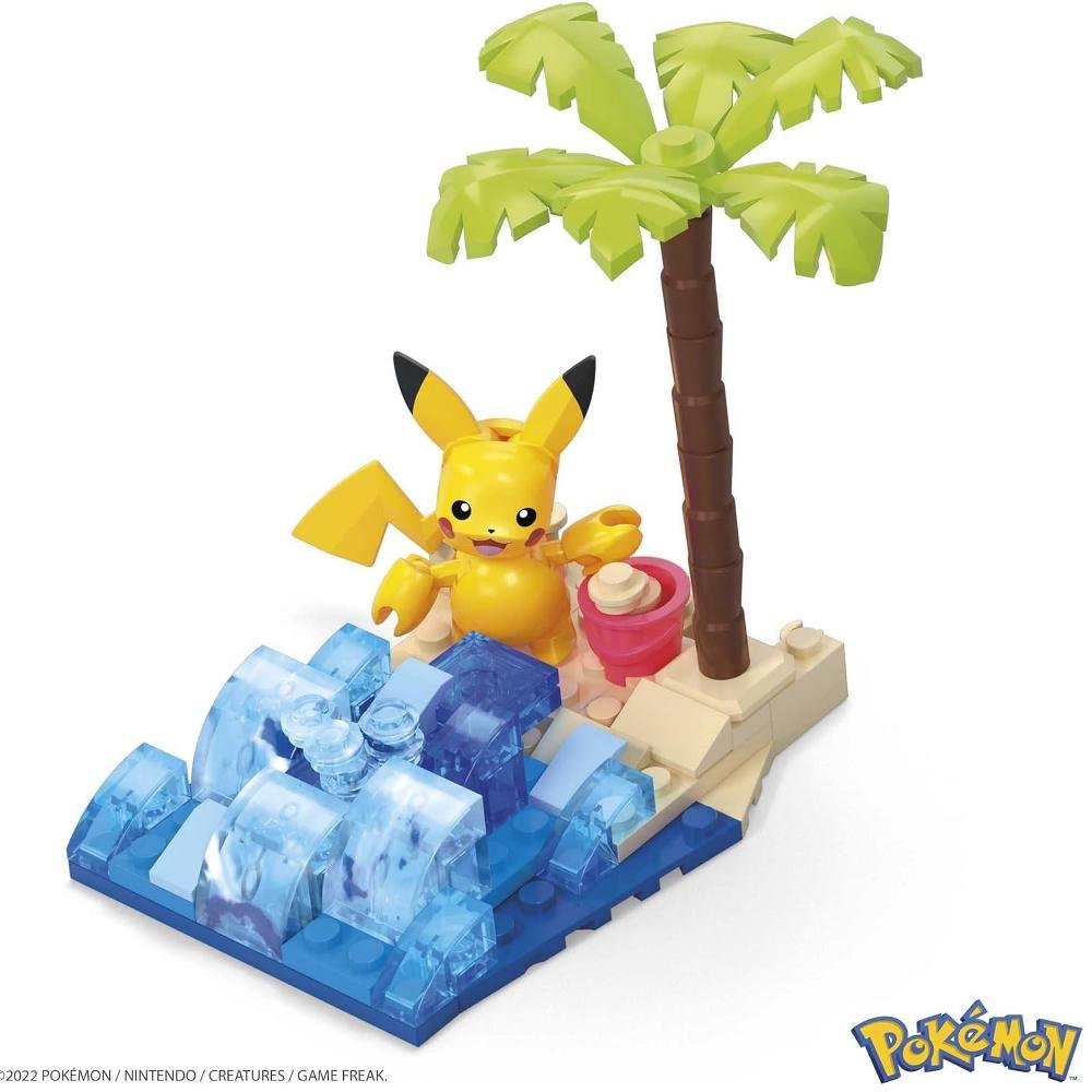 Mega Contrux Pokemon Pikachu Aventura Na Praia 79 Pcs HDL76 - Imagem 2
