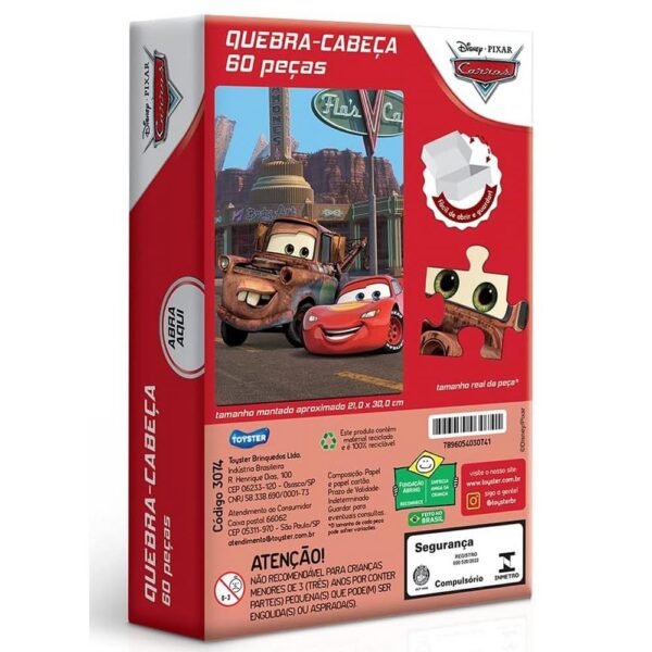 Quebra Cabeca Carros 60 Pecas Toyster 3074 - Imagem 3