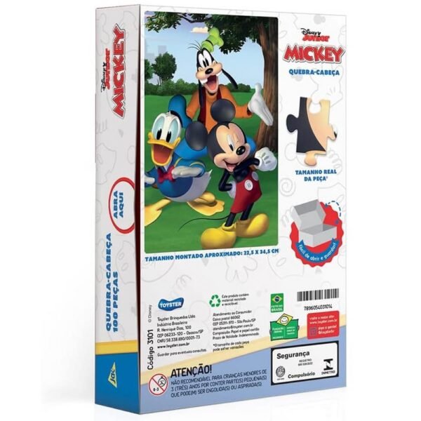 Quebra Cabeca Mickey Mouse 100 Pecas 6+ Toyster - Imagem 3