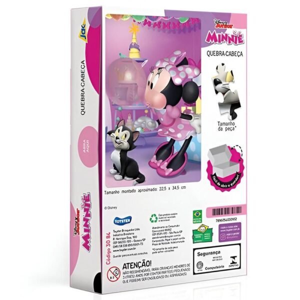 Quebra Cabeca Minnie Mouse 100 Pecas 6+ Toyster 3093 - Imagem 3