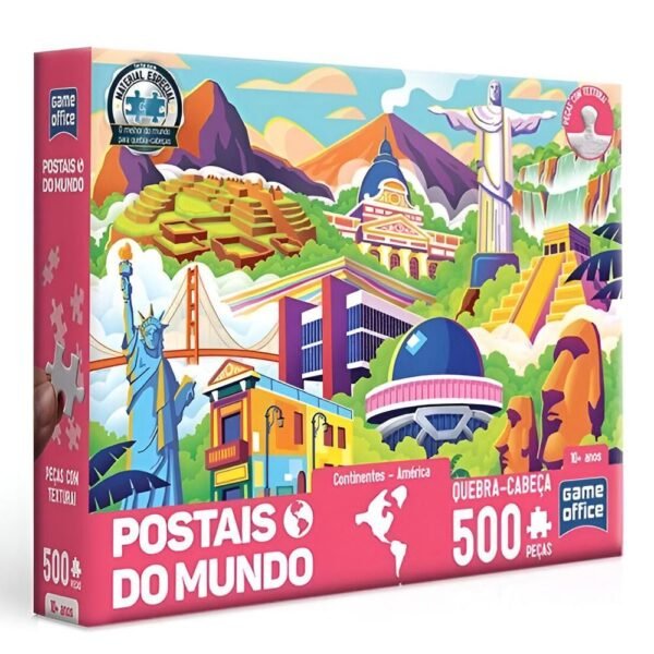 Quebra Cabeca Postais Do Mundo America 500 Pcs Toyster 3224