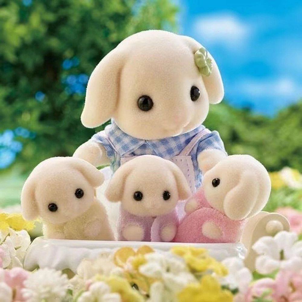 Sylvanian Families Família Dos Coelhos Floral Epoch 5735 - Imagem 5