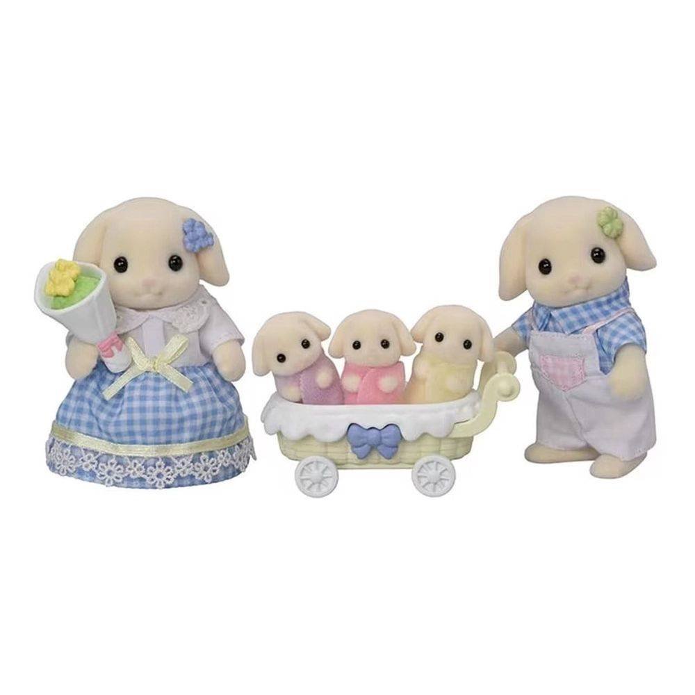 Sylvanian Families Família Dos Coelhos Floral Epoch 5735 - Imagem 2