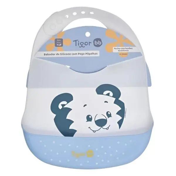 Babador De Silicone Com Pega Migalhas Tigor T. Tigre BB - Imagem 6