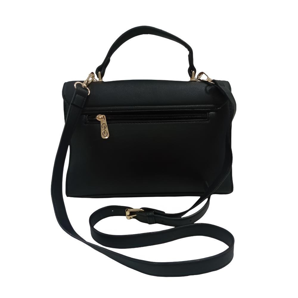 Bolsa Transversal Couro Sintetico Envelope Gash Preto - Imagem 4