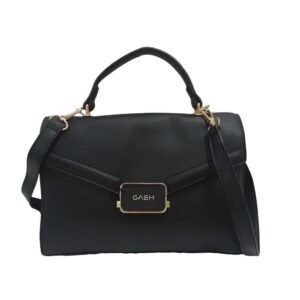 Bolsa Transversal Couro Sintetico Envelope Gash Preto