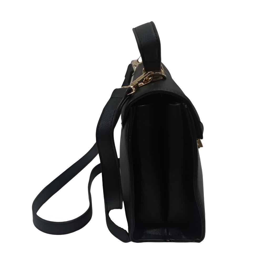 Bolsa Transversal Couro Sintetico Envelope Gash Preto - Imagem 3