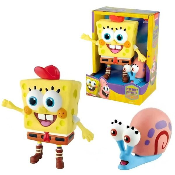 Boneco De Vinil Articulado Bob Esponja E Gary Babies