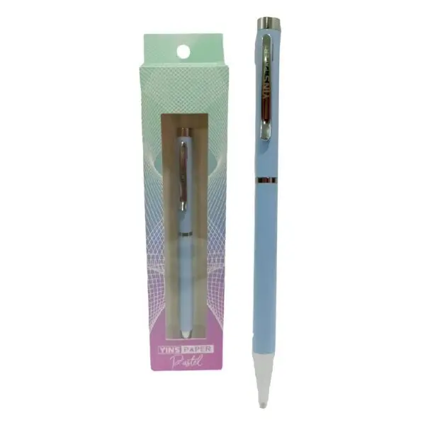 Caneta Esferografica Executiva Azul Pastel Yins Paper