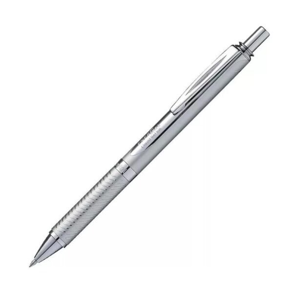 Caneta Pentel Grip Energel Retratil Prata Rollerball BL407ZA - Imagem 2