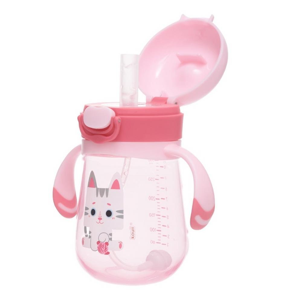 Copo De Treinamento Com Alcas 300ml Kouii Filhotiis Gata Mia - Imagem 3