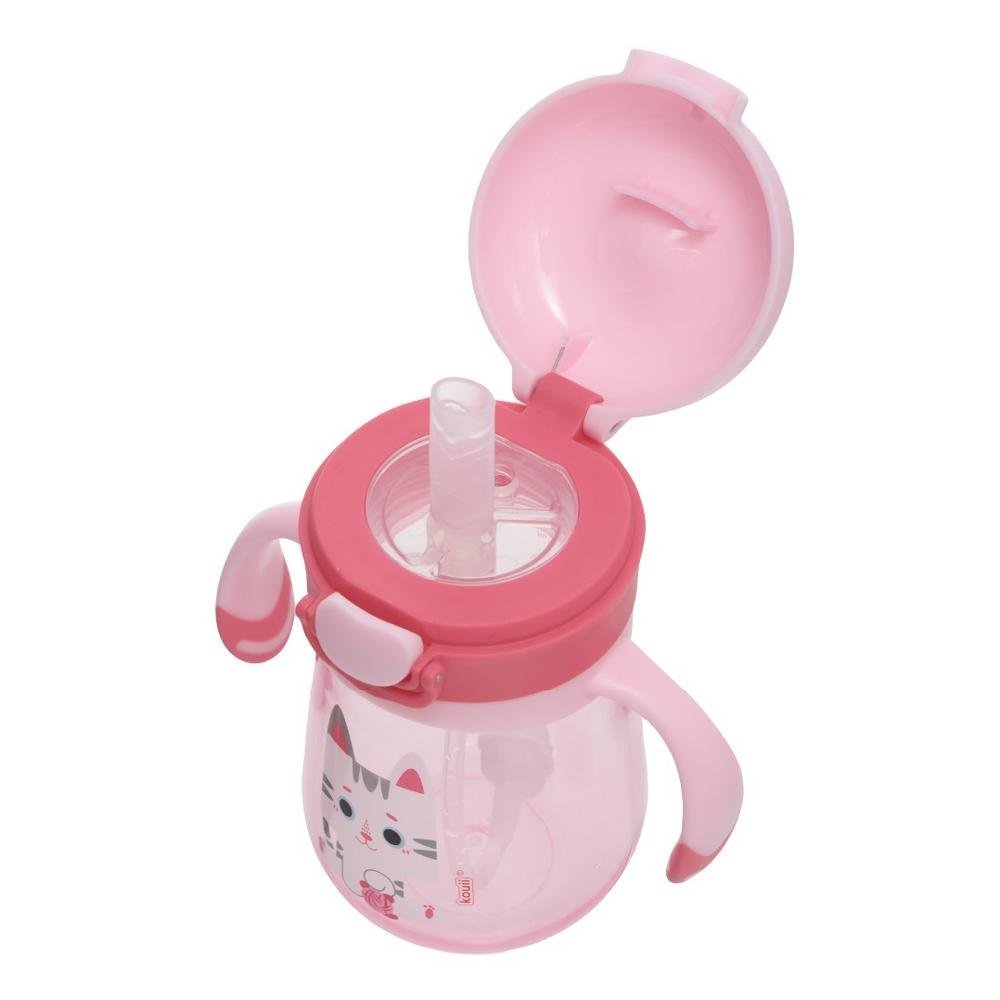 Copo De Treinamento Com Alcas 300ml Kouii Filhotiis Gata Mia - Imagem 5