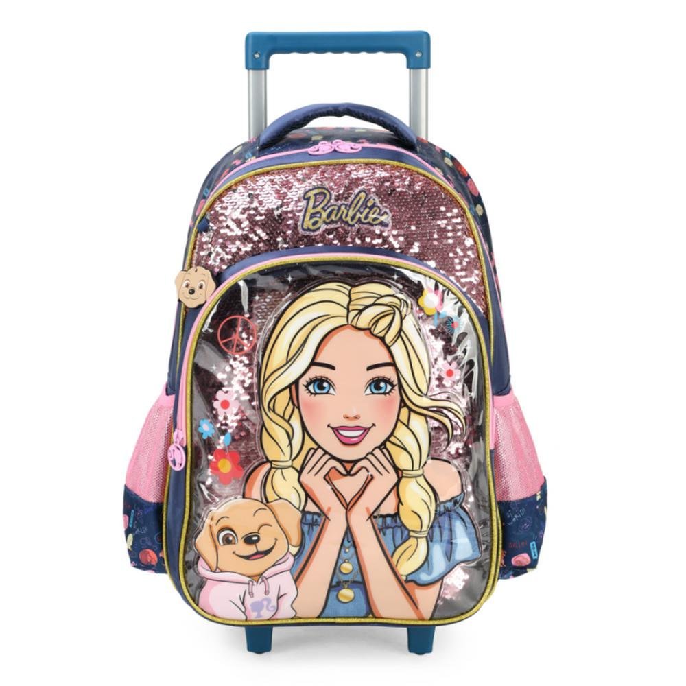 Kit Mochila De Rodinha Barbie Cachorrinho + Lancheira Luxcel - Imagem 3
