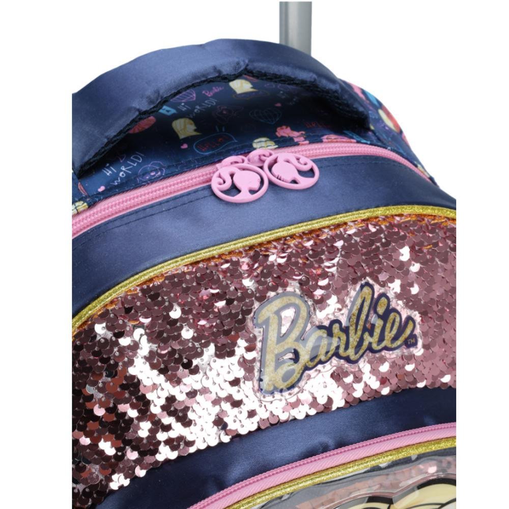 Kit Mochila De Rodinha Barbie Cachorrinho + Lancheira Luxcel - Imagem 4