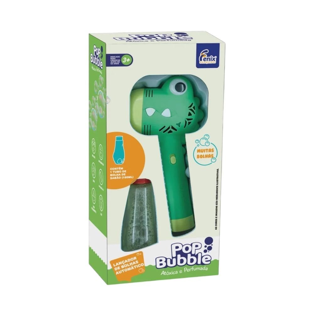 Lanca Bolhas Dinossauro Automatico Pop Bubble Animais Fenix - Imagem 2