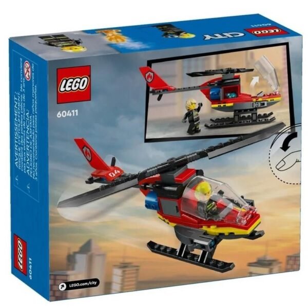 Lego City Helicoptero Dos Bombeiros 85 Pecas 60411 - Imagem 7