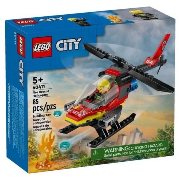 Lego City Helicoptero Dos Bombeiros 85 Pecas 60411 - Imagem 6